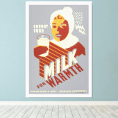 Melk voor Warmth Canvas Afdruk (Insitu (Houten vloer))