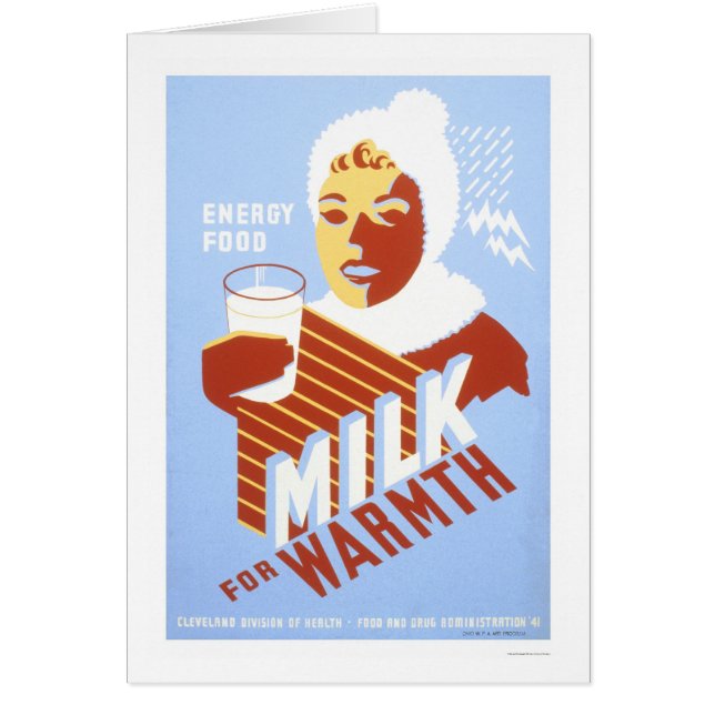 Melk voor Warmth Energy 1941 WPA (Voorkant)