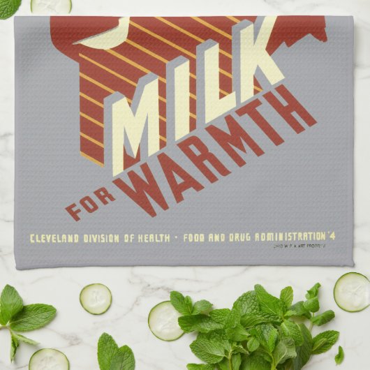 Melk voor Warmth Theedoek (Gevouwen)