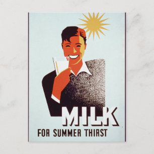 Melk - voor zomerdorst briefkaart