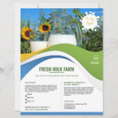 Melk Winkel Flyer Sjabloon | Zuivelboerderij Bedri (Voorkant)