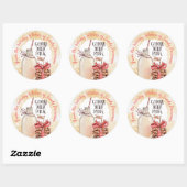 Melk zelfgemaakte koekjes gepersonaliseerde kerst ronde sticker (Vel)