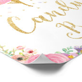 Melkachtig Baby shower Birthday Snoep Bar Poster (Hoek)