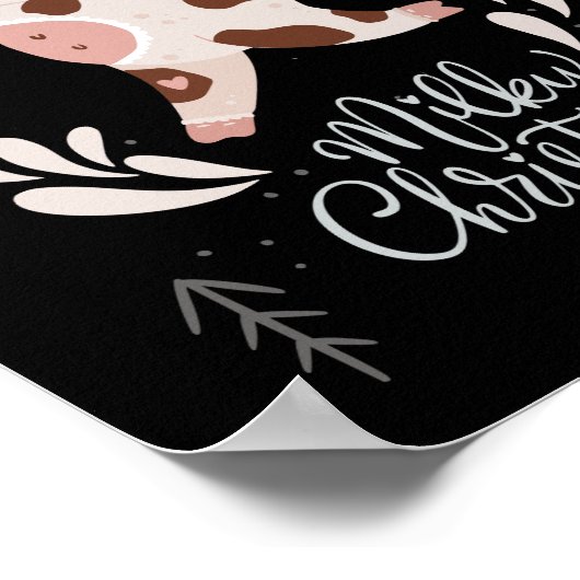 Melkachtig Kerstfeest Poster (Hoek)