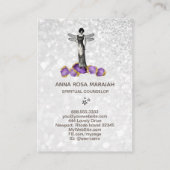 *~*  Melkachtig Mierachtig Amethyst Jewels Square  Visitekaartje (Achterkant)