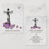 *~*  Melkachtig Mierachtig Amethyst Jewels Square  Visitekaartje (Voorkant / Achterkant)