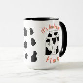 Melkachtige Moo-ments schattige koe drink melkheri Mok (Voorkant rechts)