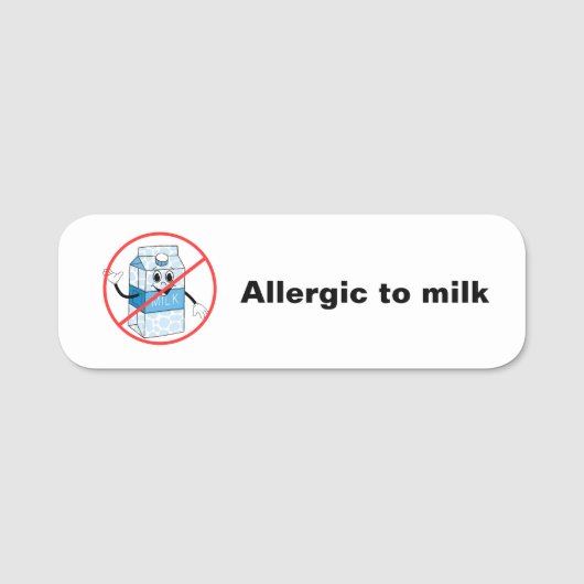 Melkallergie Naamplaatje (Voorkant)