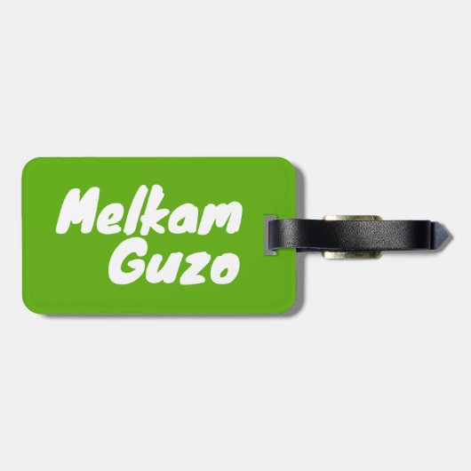 Melkam Guzo Ethiopische reiswensen Bagagelabel (Achterkant horizontaal)