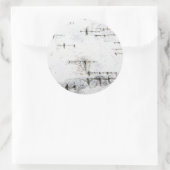 Melkbarstpatroon Ronde Sticker (Tas)