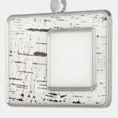 Melkbarstpatroon Verzilverd Omlijst Ornament (Links)