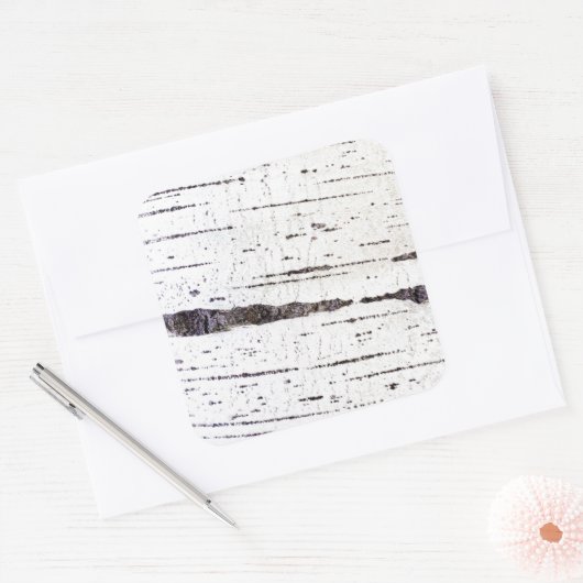 Melkbarstpatroon Vierkante Sticker (Envelop)