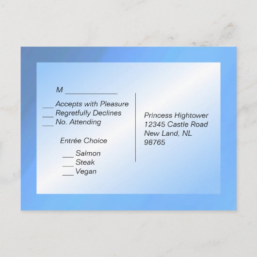 Melkblauw menu RSVP (Achterkant)