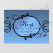 Melkblauw menu RSVP (Voorkant)