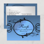 Melkblauw menu RSVP (Voorkant / Achterkant)