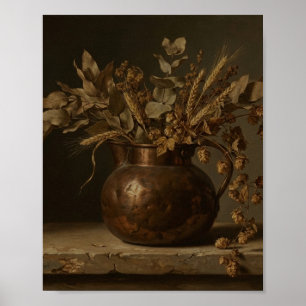Melkblik Haverstengels I Vintage Schilderij Poster