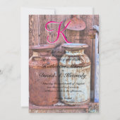 Melkblikken  Metaal Rustisch Antiek Monogram Kaart (Achterkant)