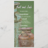 Melkblikken  Metaal Rustisch Antiek Monogram Menu (Voorkant)