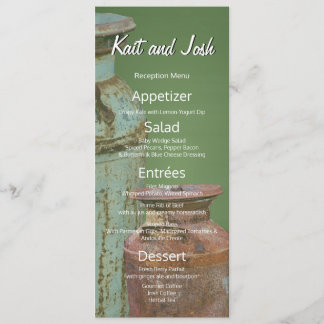 Melkblikken Metaal Rustisch Antiek Monogram Menu