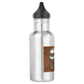 Melkblikken op tafel waterfles  (Links)