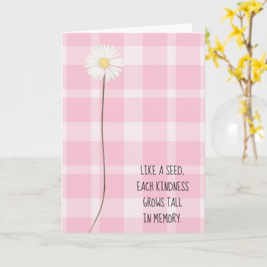 melkbloem op roze pleister voor dank kaart (Gele Bloem)