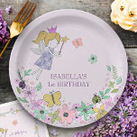 Melkbloem Tuin Elke keer Lila gelegenheid Papieren Bordje<br><div class="desc">Cute Magical Fairy themed paper borden die je altijd kunt personaliseren. In het ontwerp staan een magische fee,  vlinders,  ladyvogels en bloemen van zwevende tuinen. Sweet dainty design in pasteltinten van lila roze groen en geel.</div>