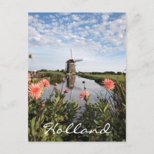 Melkbloemen en roze melkbloemen in Nederland Briefkaart