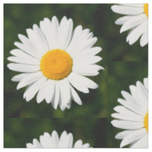 melkbloemen op groen patroon stof