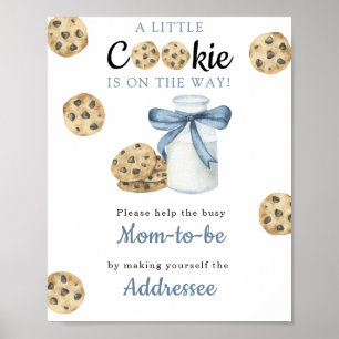 Melkboog baby shower aanstaande moeder geadresseer poster