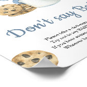 Melkboog babyshower Zeg geen baby Poster (Hoek)