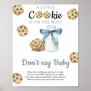 Melkboog babyshower Zeg geen baby Poster