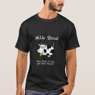 Melkbrauwbier met Koe T-shirt