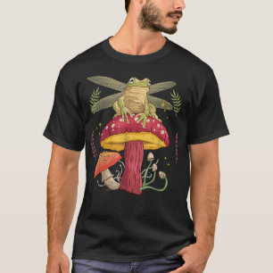Melkbrauwkikker voor esthetisch katoenplat t-shirt