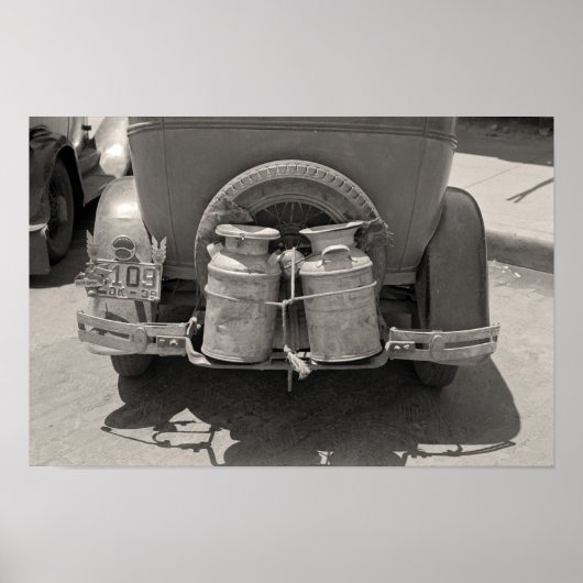Melkbussen, 1939. Oude foto Poster (Voorkant)