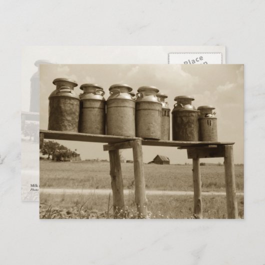  melkbussen briefkaart (Voorkant / Achterkant)