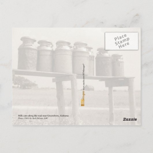  melkbussen briefkaart (Achterkant)