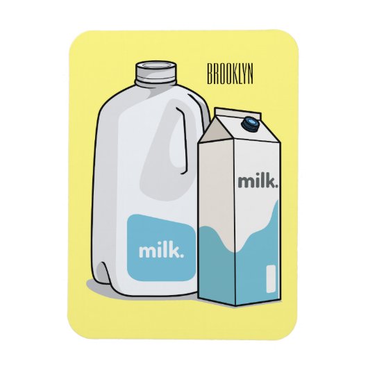 Melkcarton illustratie magneet (Verticaal)