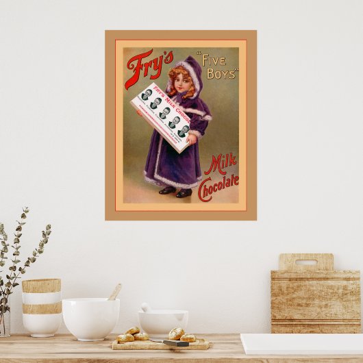  melkchocolaat ~  Adverteren Poster (Keuken)