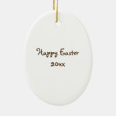 Melkchocolade Bunny Rabbit Easter Basket Snoep Keramisch Ornament (Achterkant)