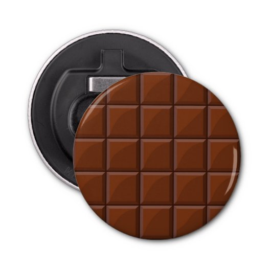 Melkchocolade Button Flesopener (Voorkant)