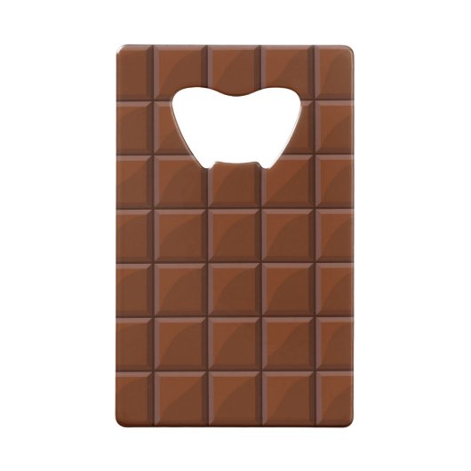 Melkchocolade Creditkaart Flessenopener (Voorkant)