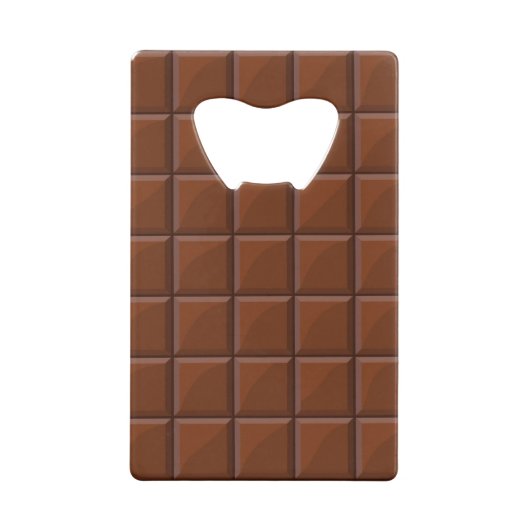 Melkchocolade Creditkaart Flessenopener (Achterkant)