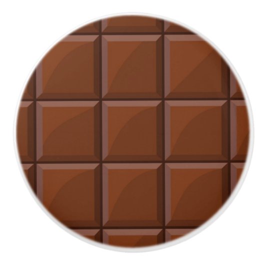 Melkchocolade Keramische Knop (Voorkant)