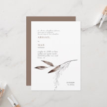 Melkchocolade Modern Foliage Wedding