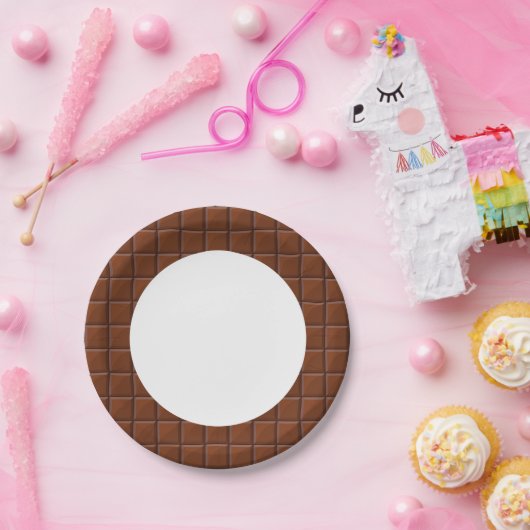 Melkchocolade Papieren Bordje (Feest)