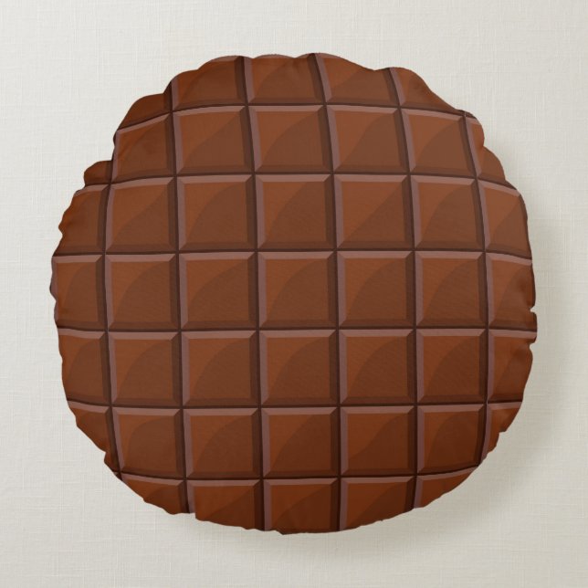 Melkchocolade Rond Kussen (Voorkant)