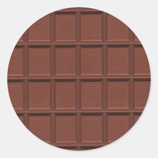 Melkchocolade Ronde Sticker (Voorkant)