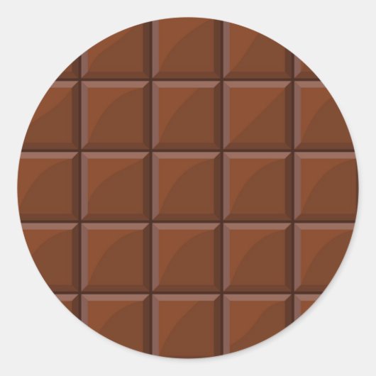 Melkchocolade Ronde Sticker (Voorkant)