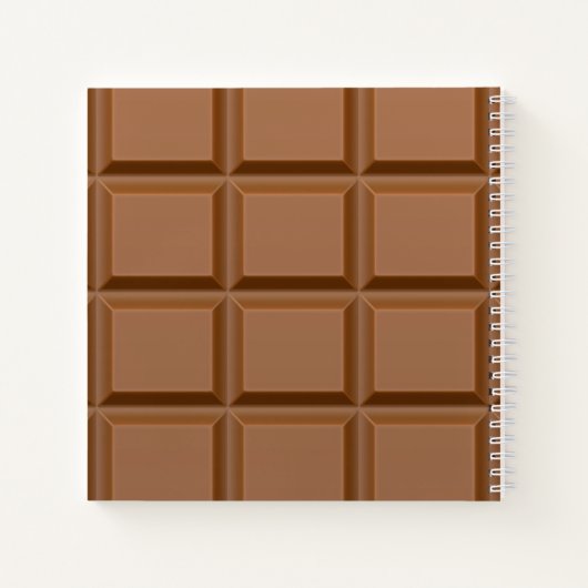 Melkchocoladesvierkantjes Notitieboek (Achterkant)