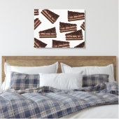 Melkchocoladetaart. Canvas Afdruk (Insitu (Slaapkamer))